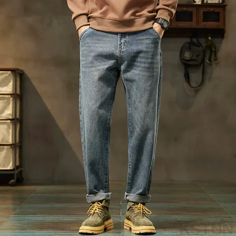 Harem Pants Men Loose Jeans Denim Trousers Baggy Mens Desinger Clothing Fashion Pockets Trendy 2024 New Kpop Oversized Cowboys