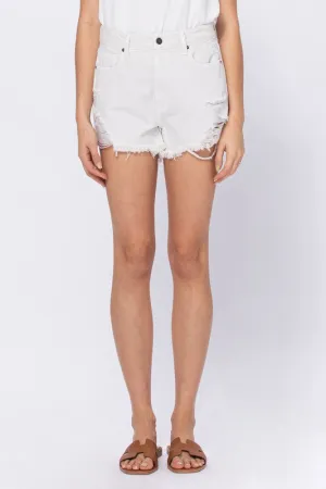 Hidden Finn High Rise Super Fray Shorts In Sea Salt