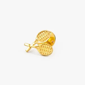 Hien Le Matchpoint Gold Tennis Brooch