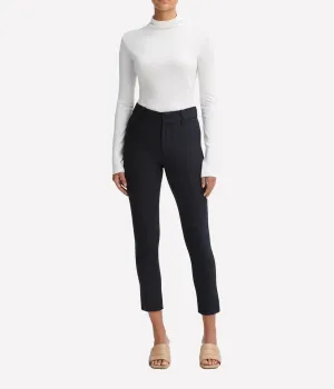 High Waist Cigarette Pant in Black