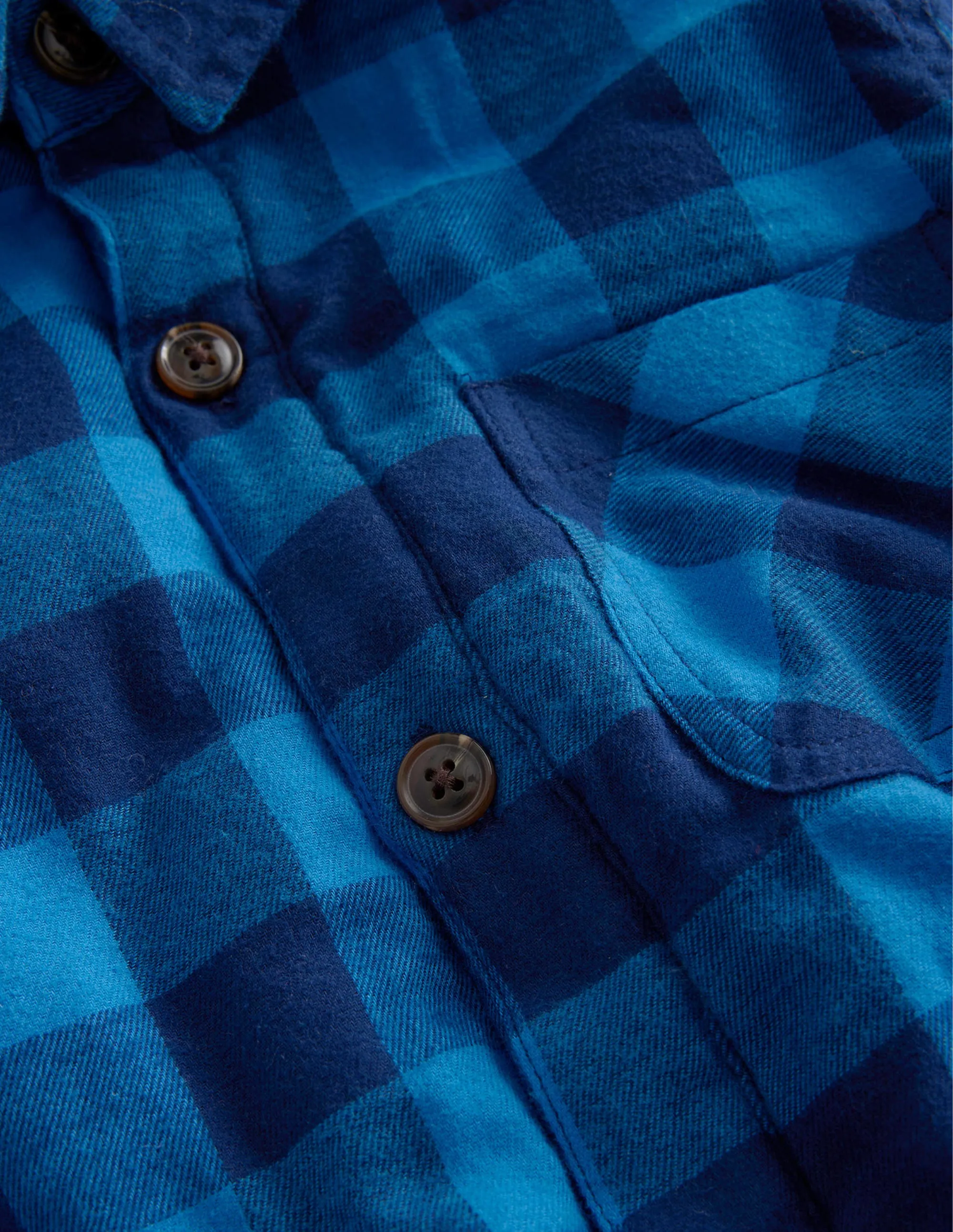Hooded Borg Lined Jacket-Navy / Blue Gingham