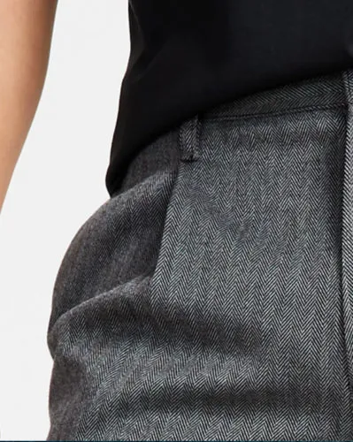 INC International Concepts Men's Classic Fit Pleated Dress Pants Grey Medium