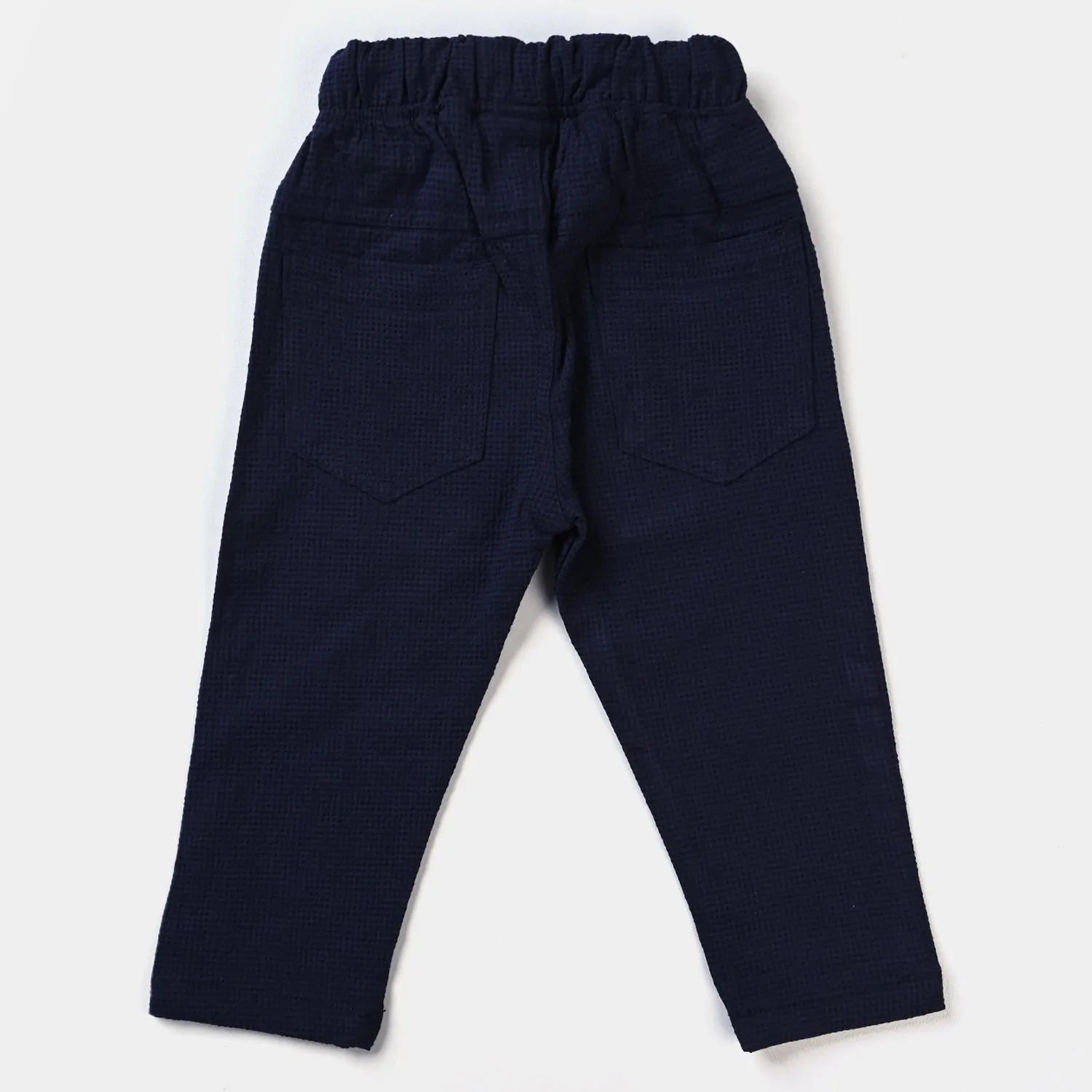 Infant Boys Suit Navy Small Check-NAVY