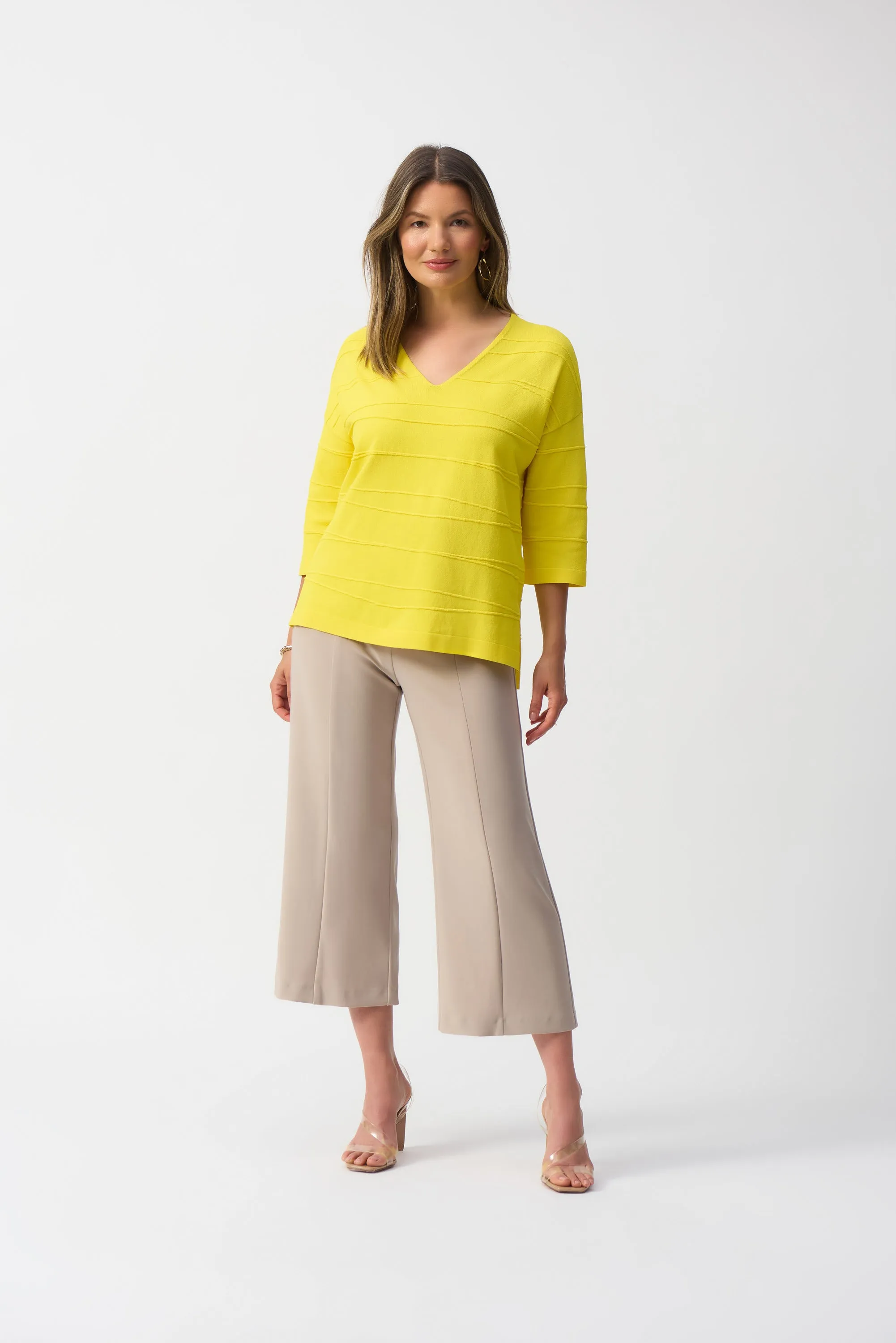 Jacquard Sweater Knit Pullover-Citrus 4366
