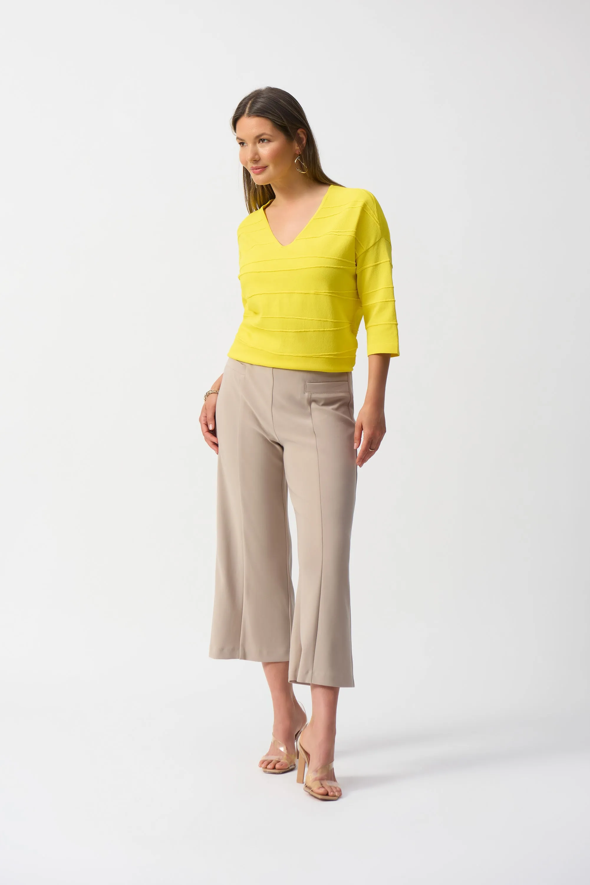 Jacquard Sweater Knit Pullover-Citrus 4366