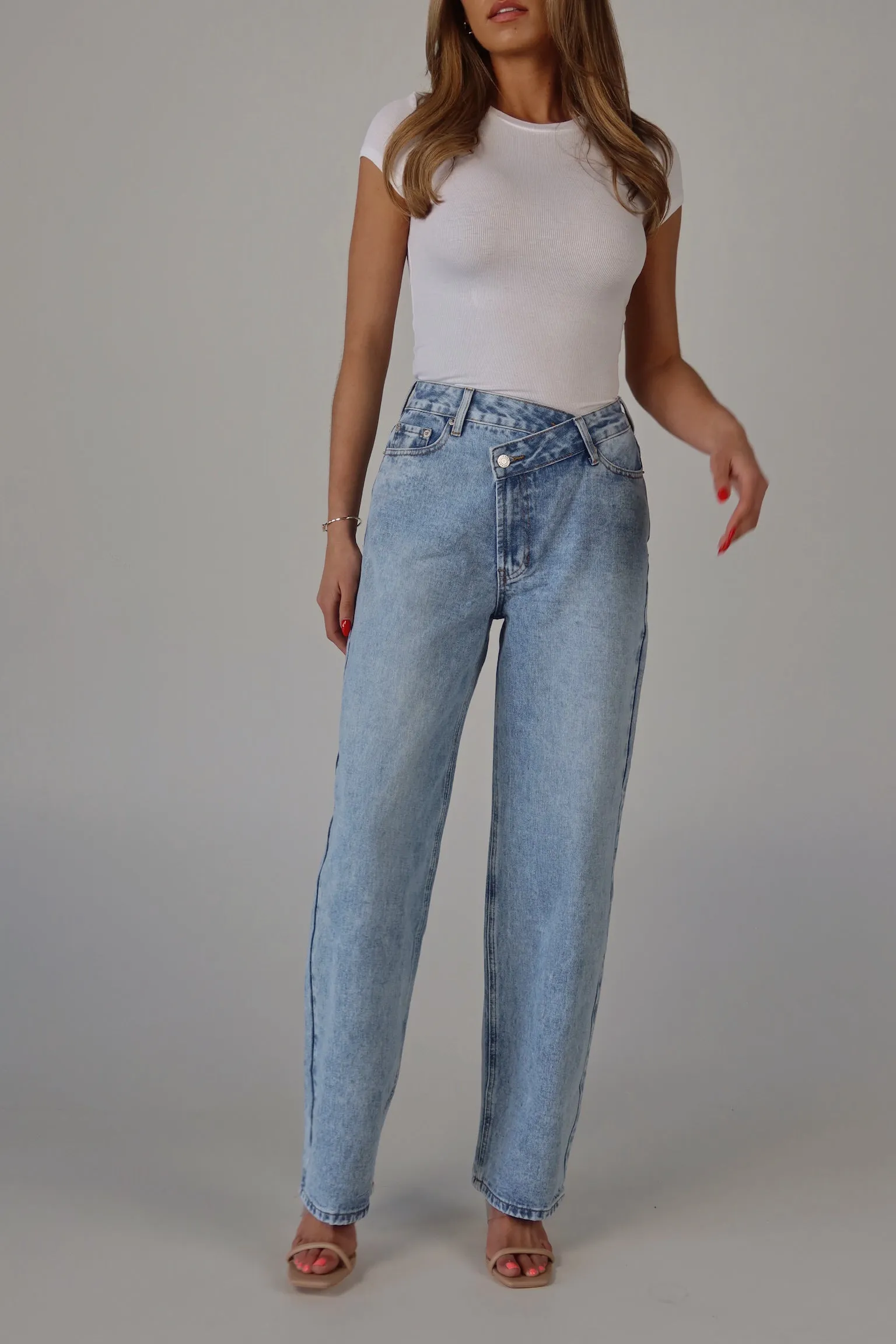 Jazlyn Crossover Denim Jeans