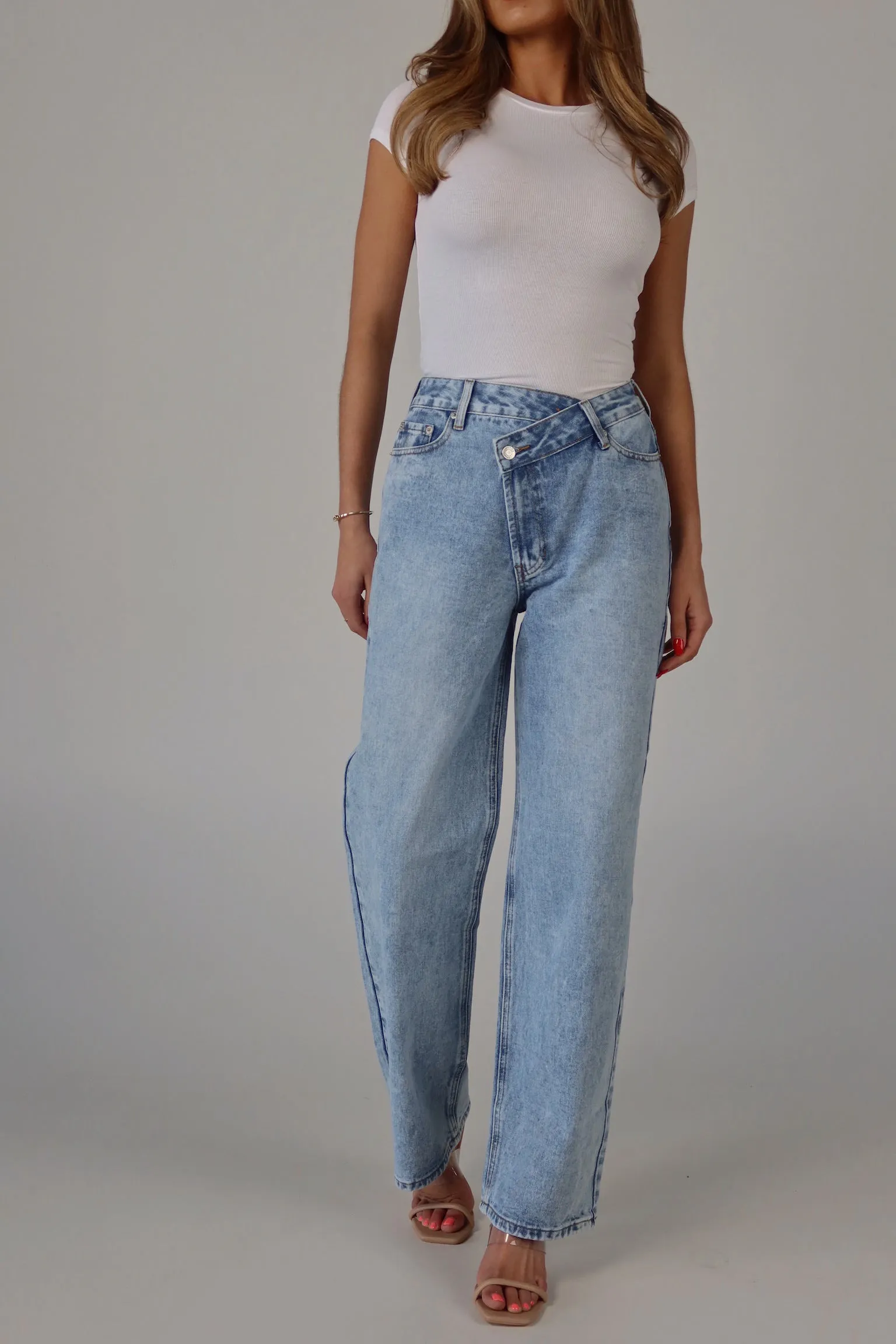 Jazlyn Crossover Denim Jeans