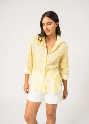 Jeanne Patterned Shirt  long sleeves (BLANC/ACIDULE)