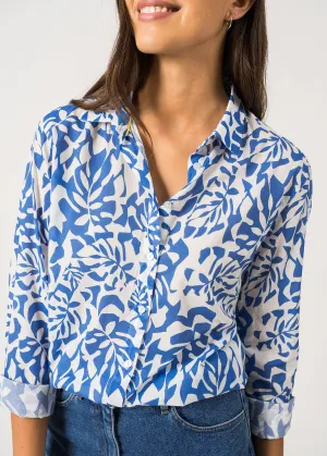 Jeanne Patterned Shirt  long sleeves (BLANC/MER)