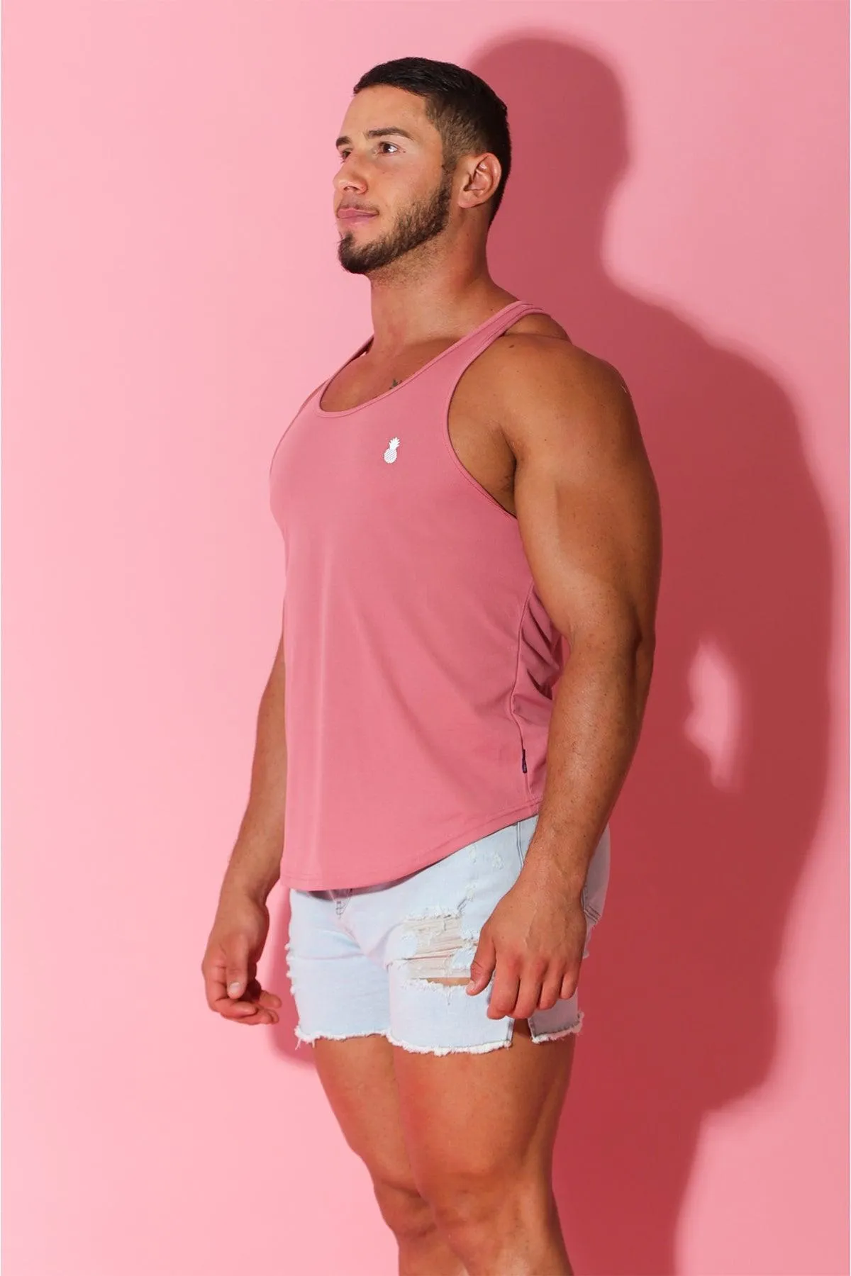JJ Cool-Dry Gym Stringer - Flamingo Pink