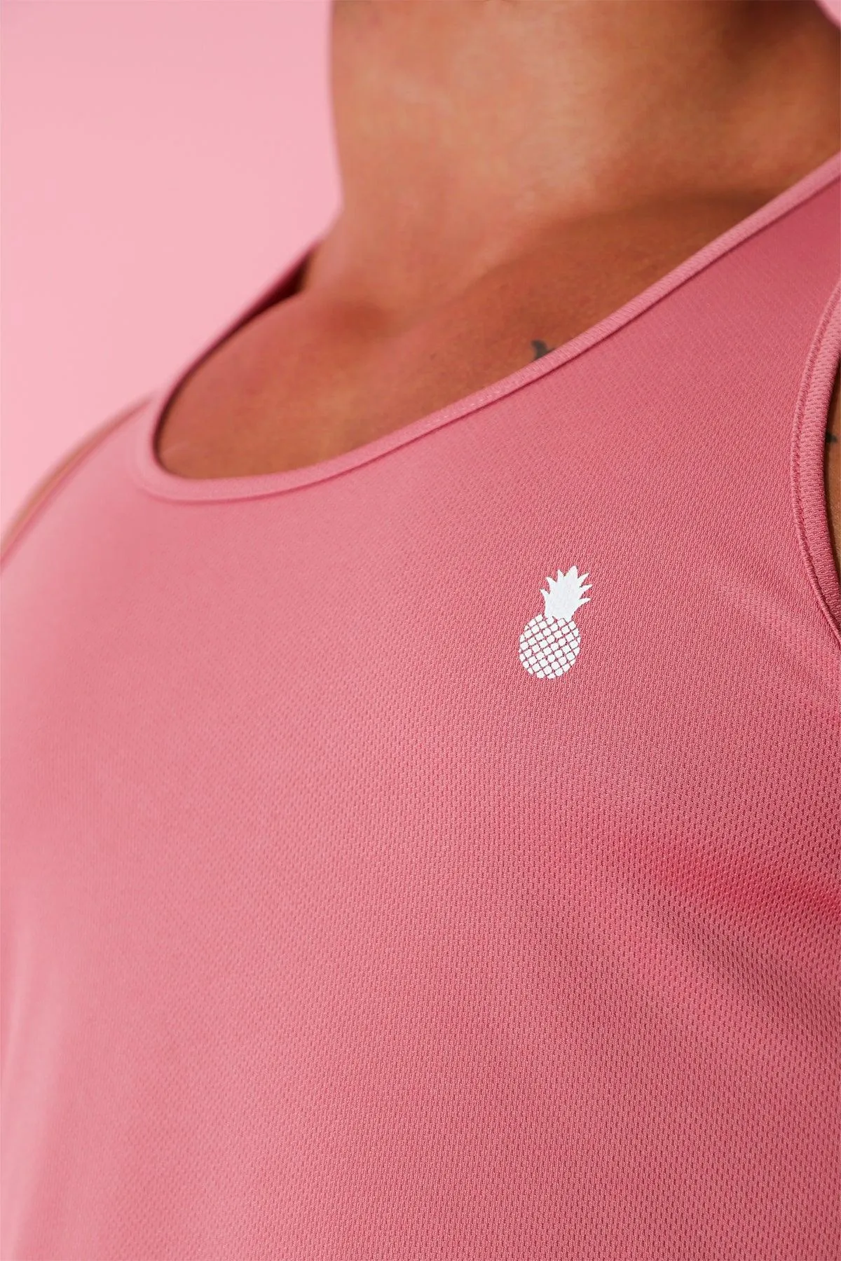 JJ Cool-Dry Gym Stringer - Flamingo Pink