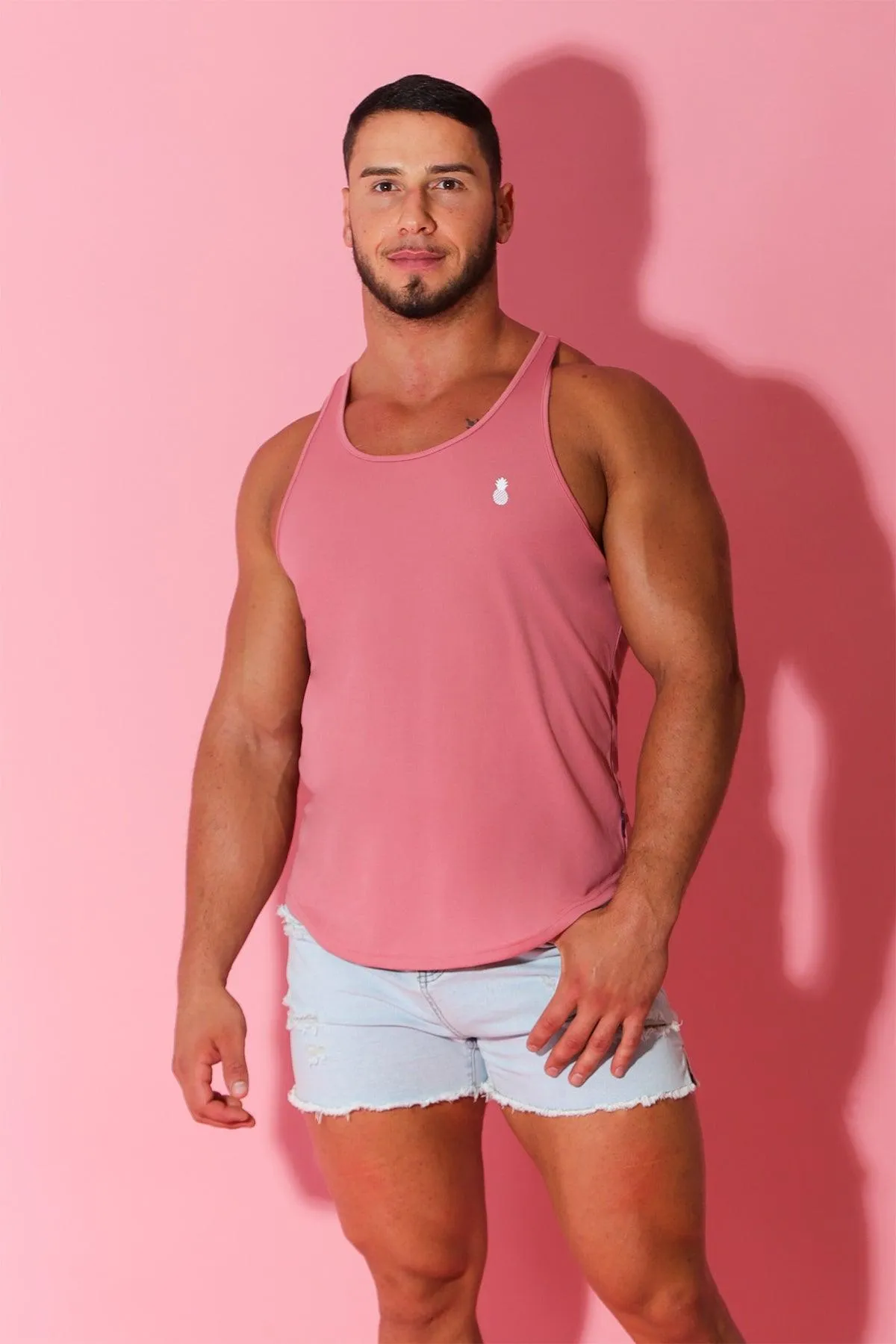 JJ Cool-Dry Gym Stringer - Flamingo Pink