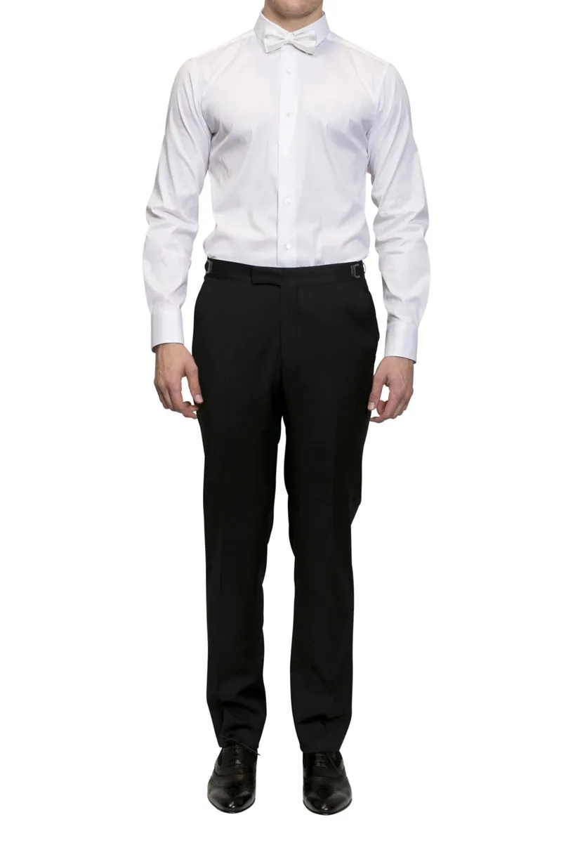 Justin Wool Tuxedo Pants in Black