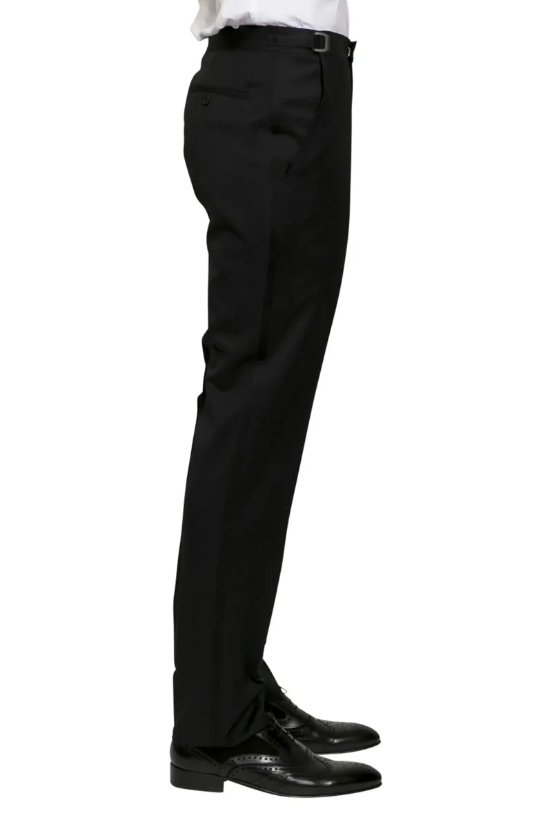 Justin Wool Tuxedo Pants in Black