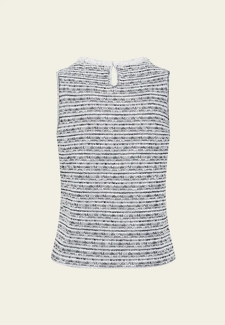 Knitted Stripped Sleeveless Top