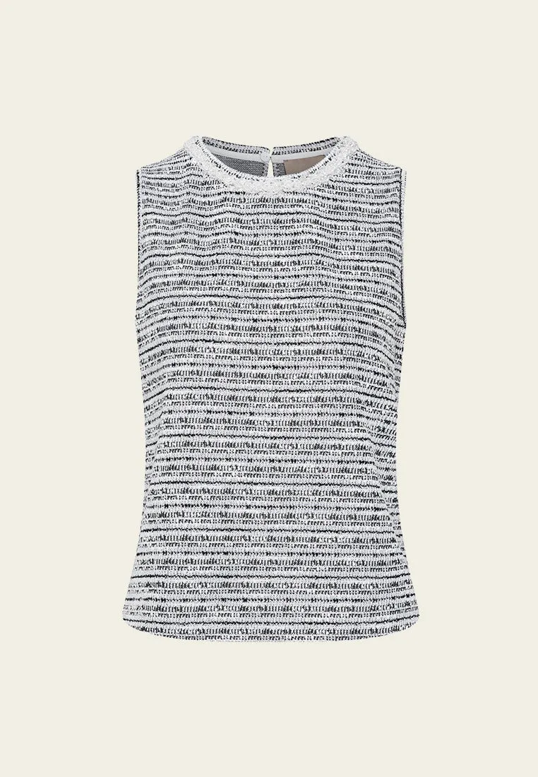 Knitted Stripped Sleeveless Top