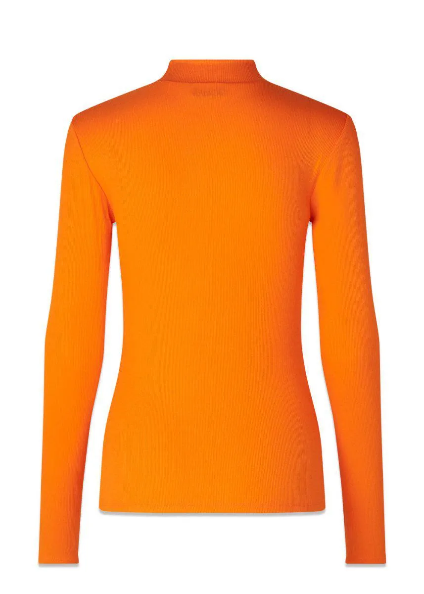 Krown LS t-neck - Vibrant Orange
