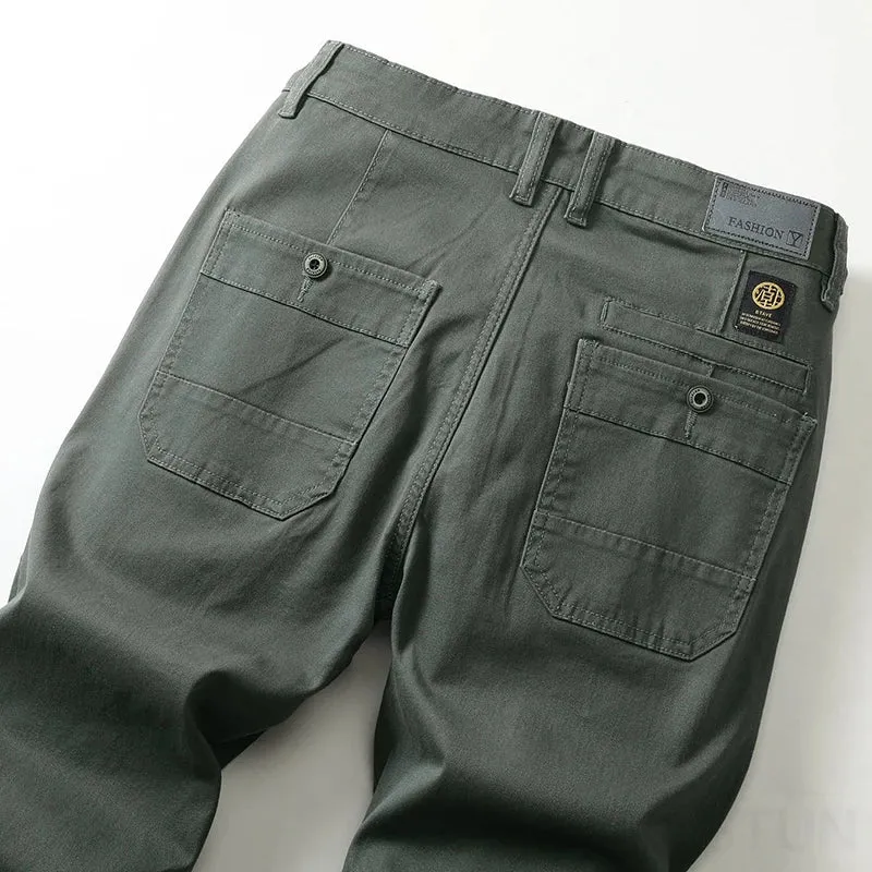 KSTUN Men's Luxury Clothing Men Gray Pants Stretch Streetwear Straight Cut Mens Clothing Business Casual Pants Trendy Oversized