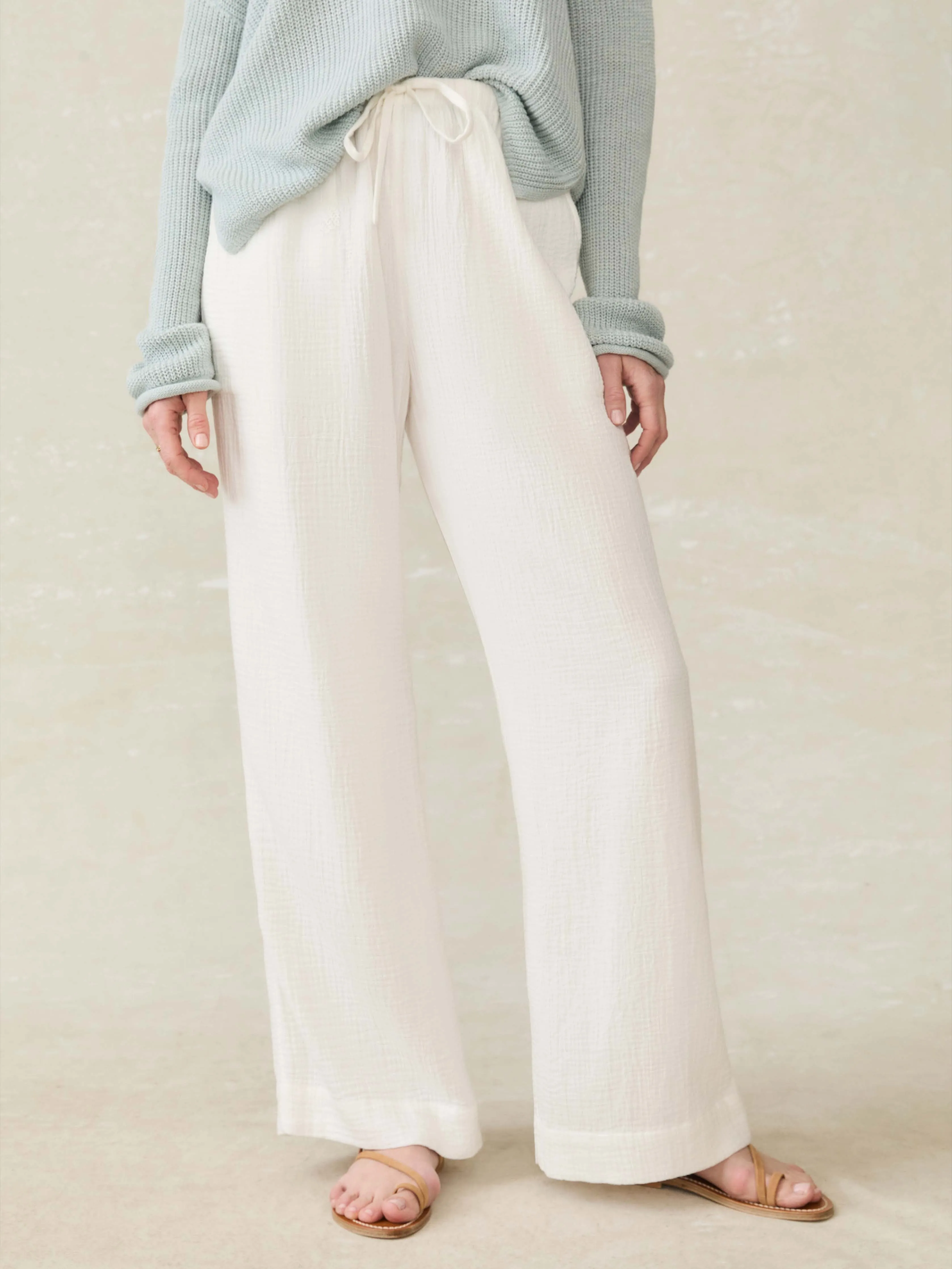 Laidback Gauze Pant - White