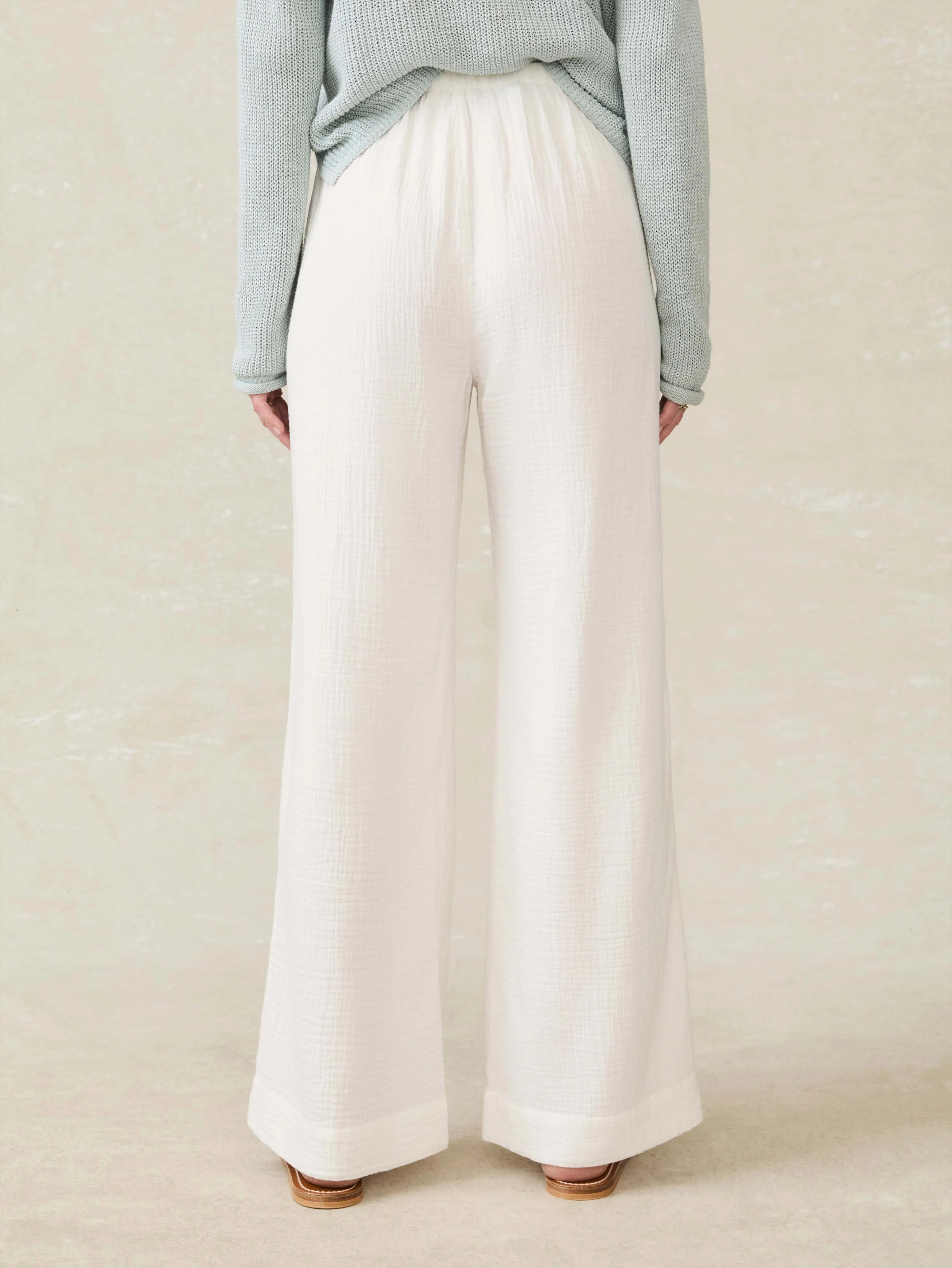 Laidback Gauze Pant - White