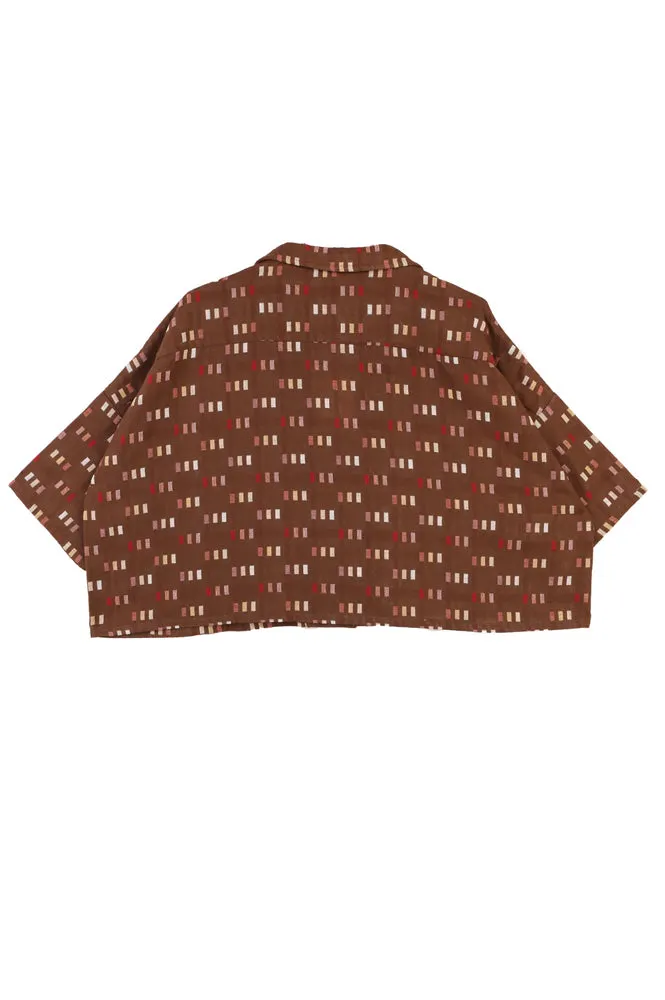 L.F Markey Maxim Chocolate Jacquard Shirt