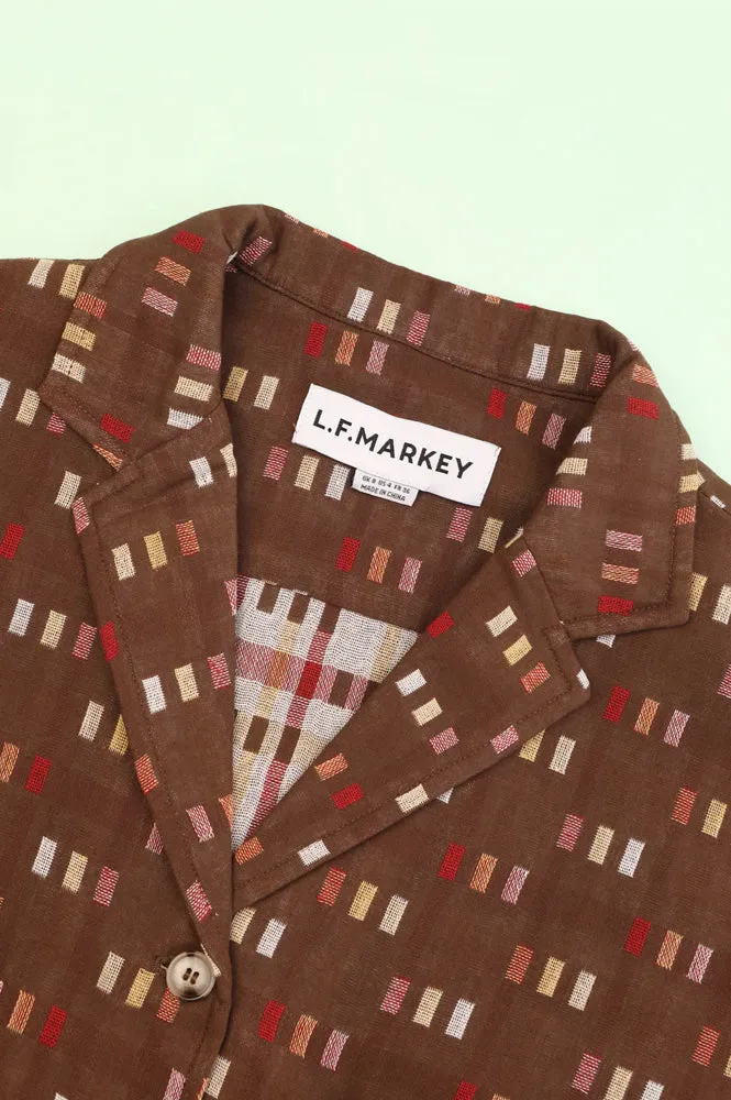 L.F Markey Maxim Chocolate Jacquard Shirt