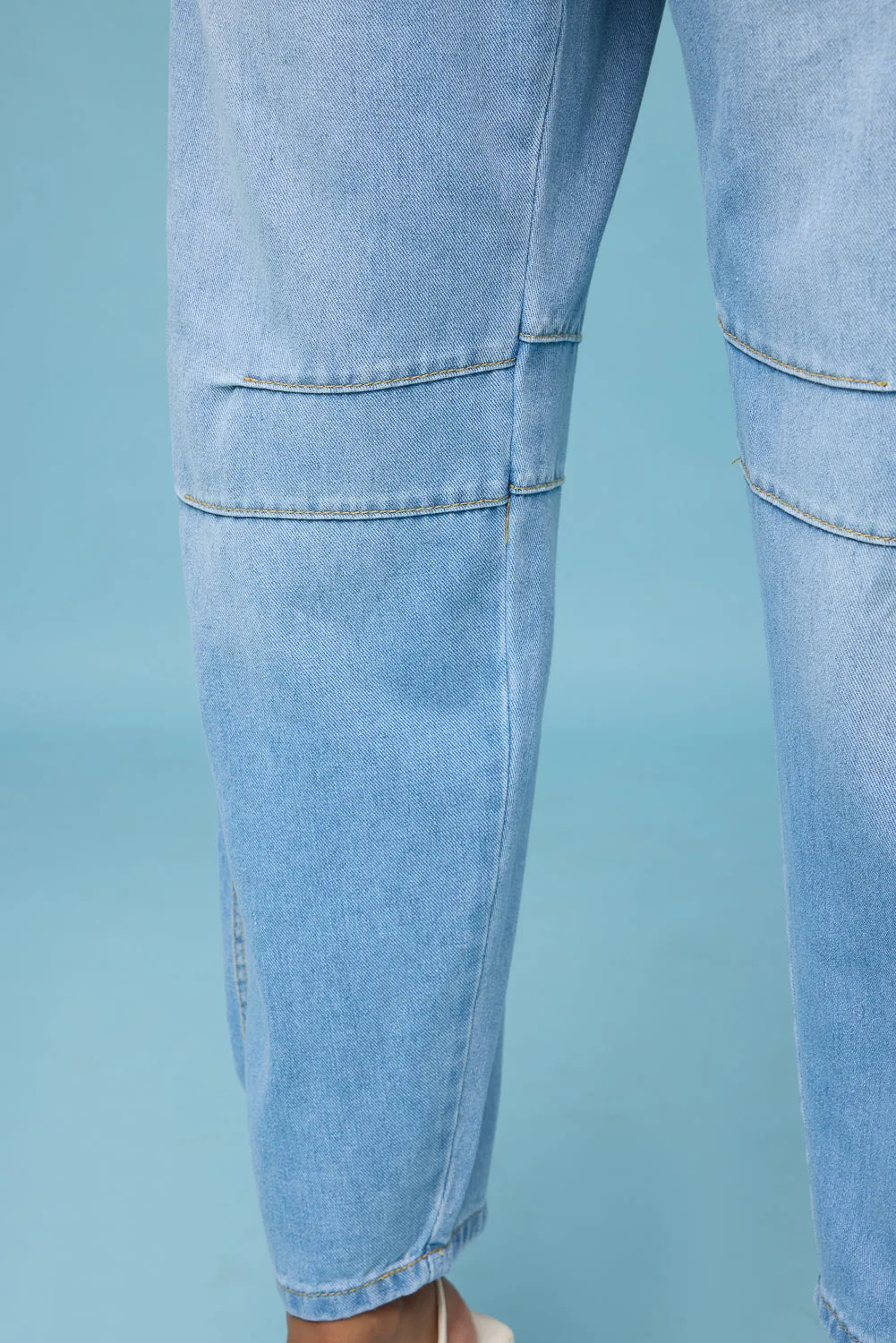 Light Blue Barrel Leg Jeans