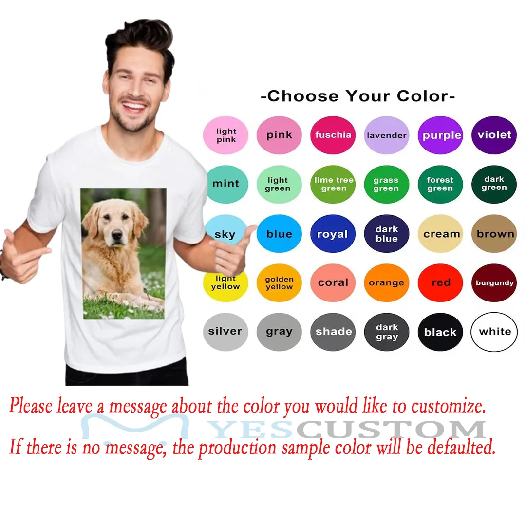 [Limited Time Offer] Custom Photo Classic Unisex T-shirt with Personalized Pictures for Men and Women (S-6XL)(30 Colors)