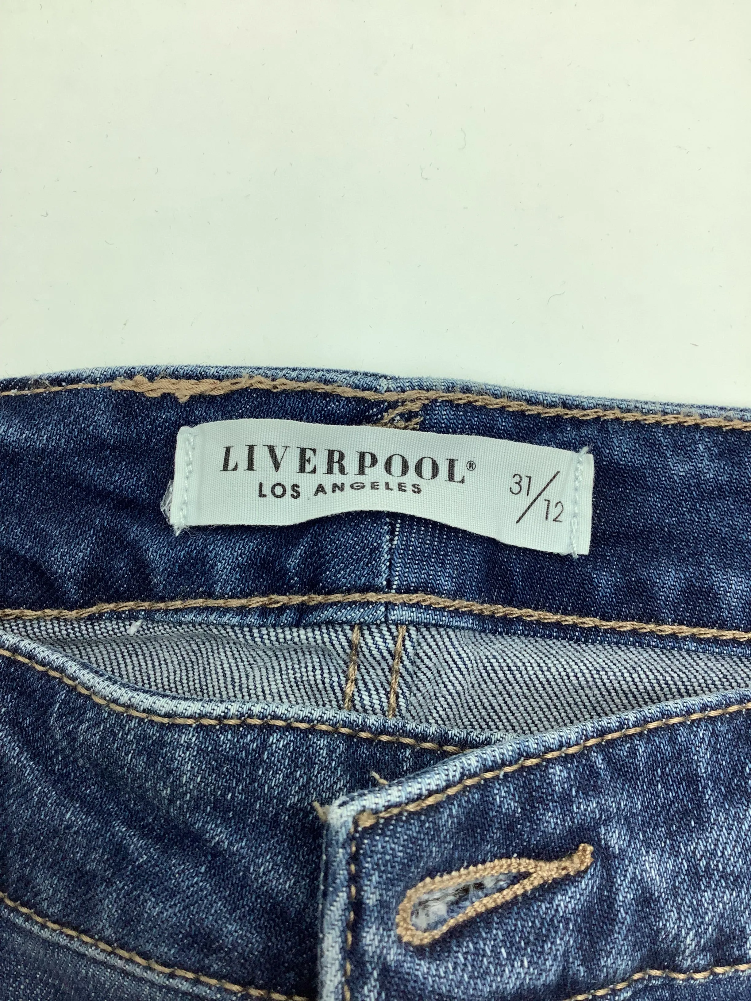 Liverpool Pant Jean Distressed Blue Size: 31/12