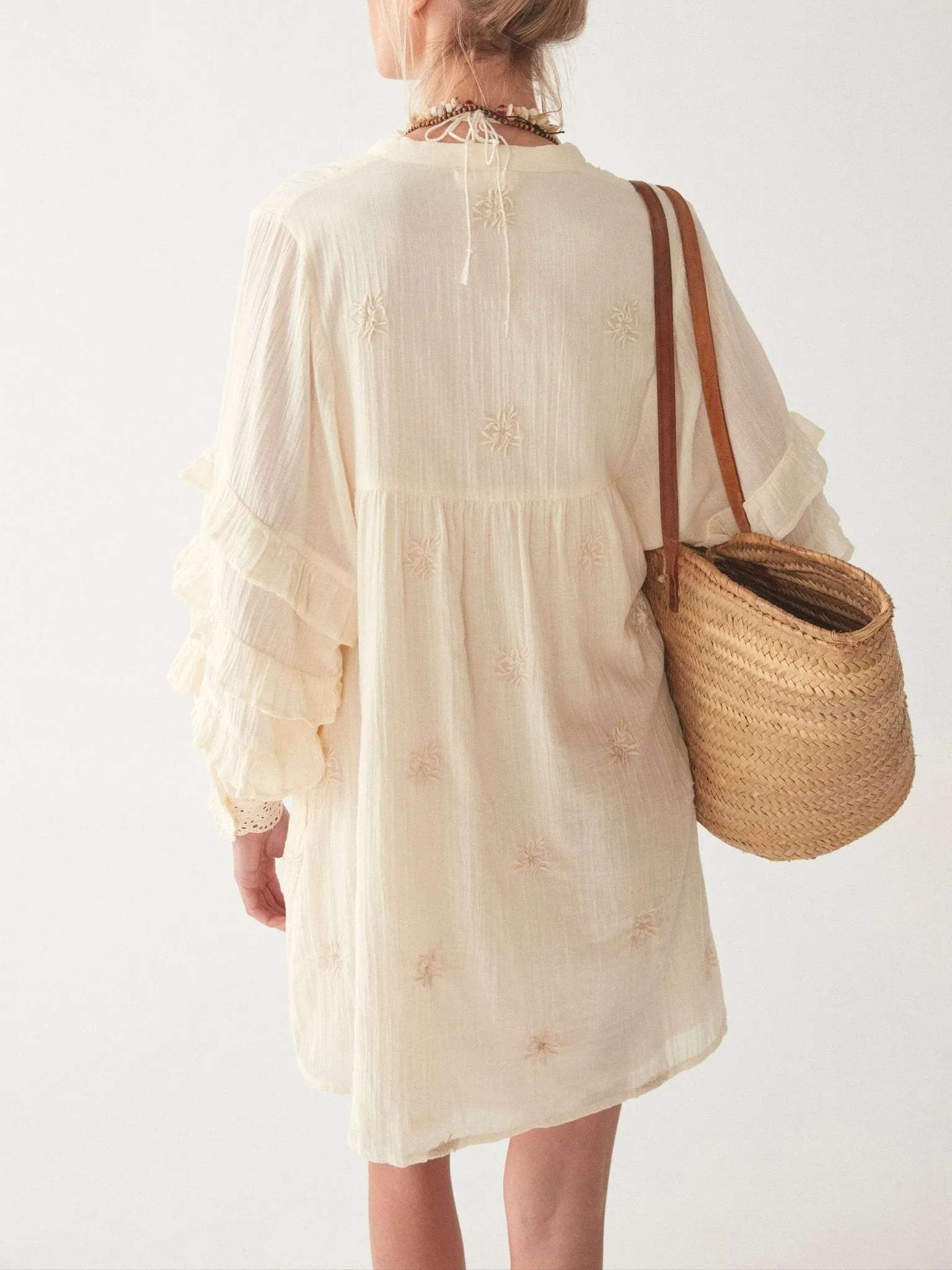 Lutetia Dress - Menorca Ecru
