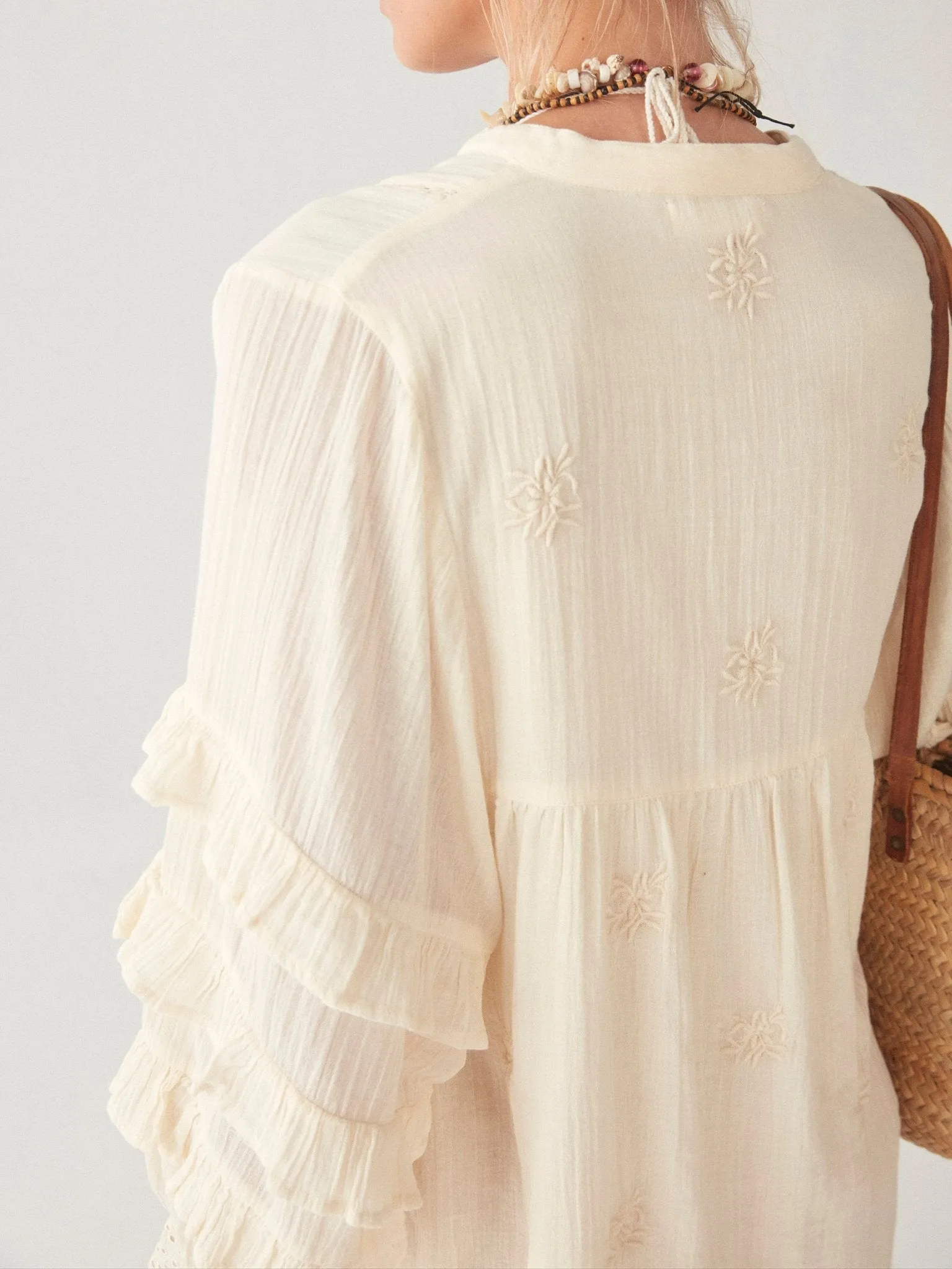 Lutetia Dress - Menorca Ecru