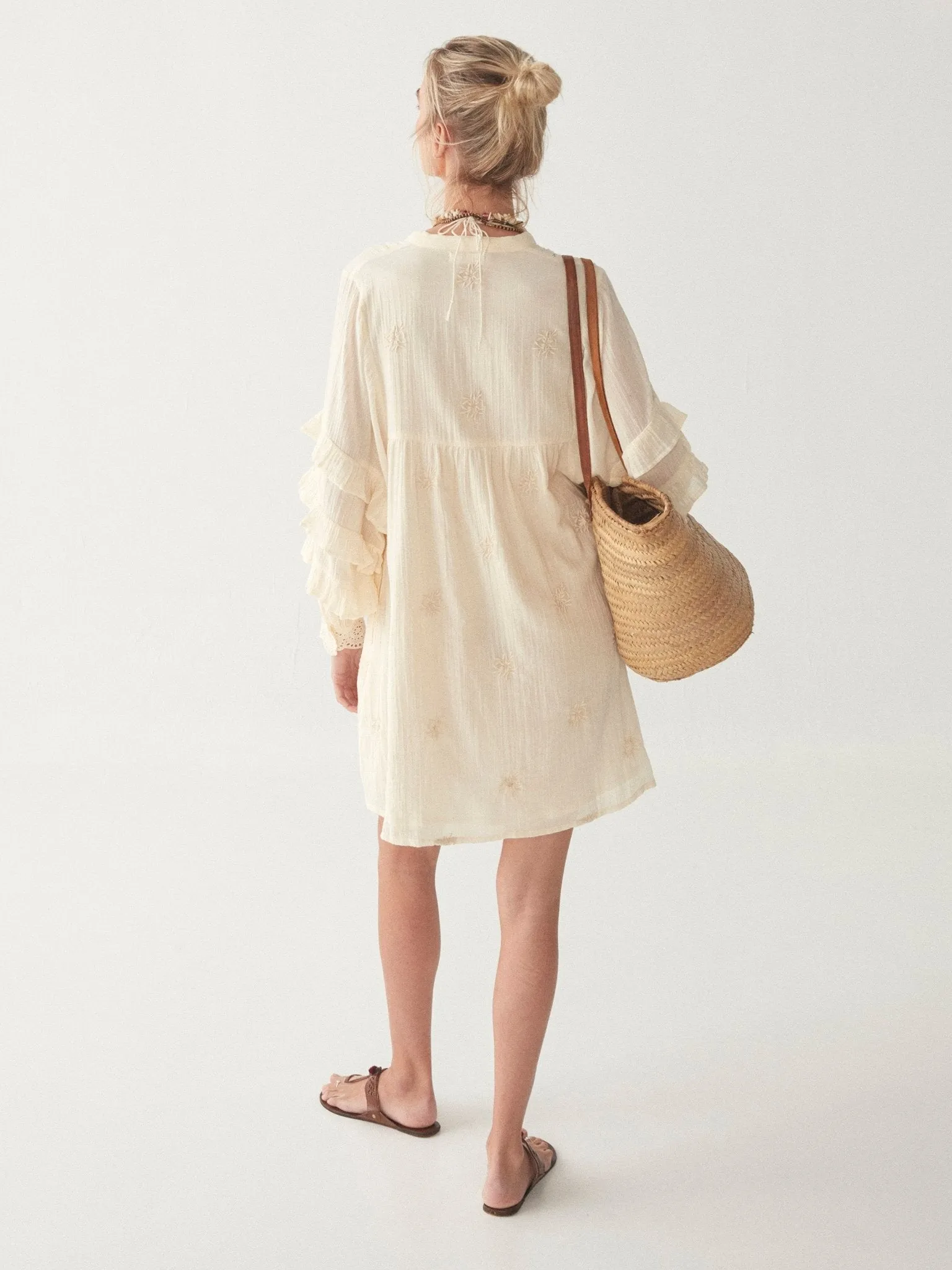 Lutetia Dress - Menorca Ecru