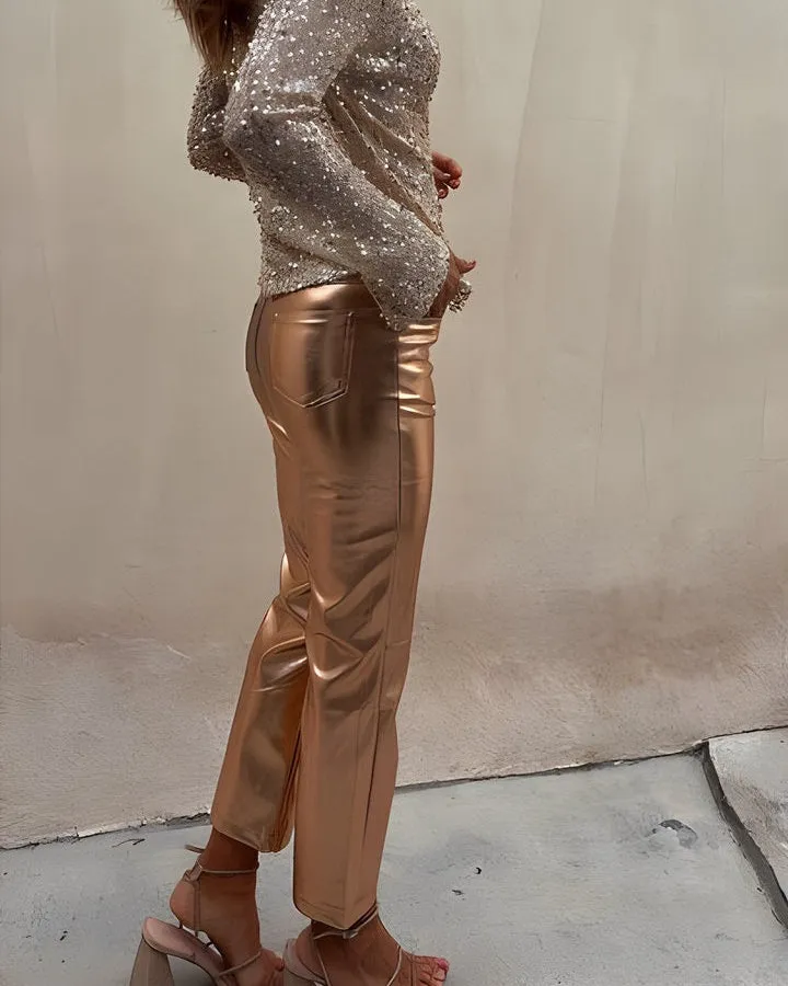 Luxe Metallic Pants