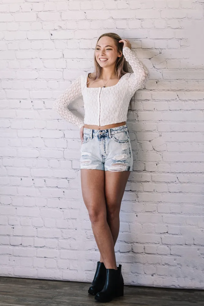 Mable Lace Crop Top