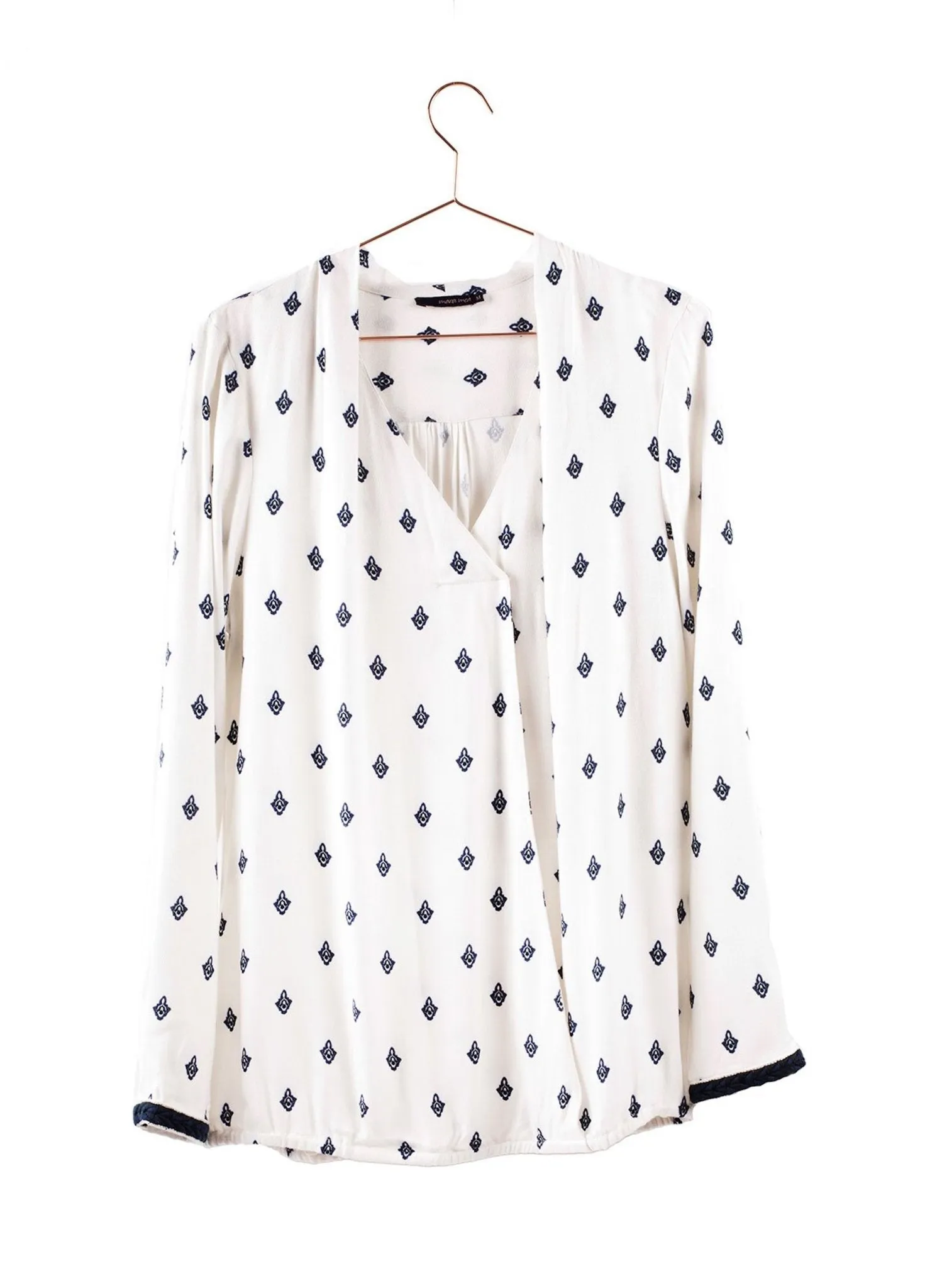 Maternity & Nursing Embroidered Blouse - Mosaic Maze