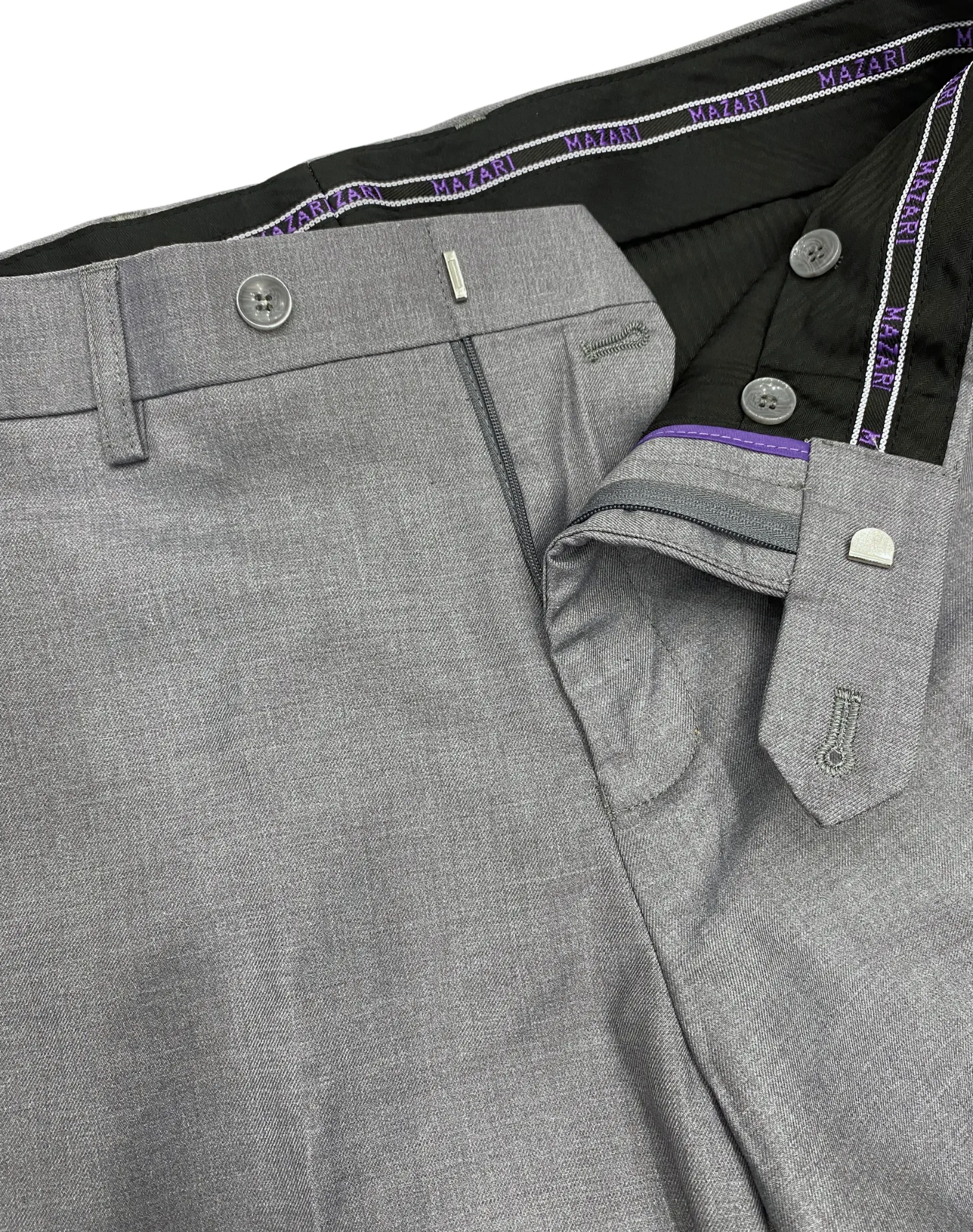 Mazari Slim Fit Dress Pants - Silver