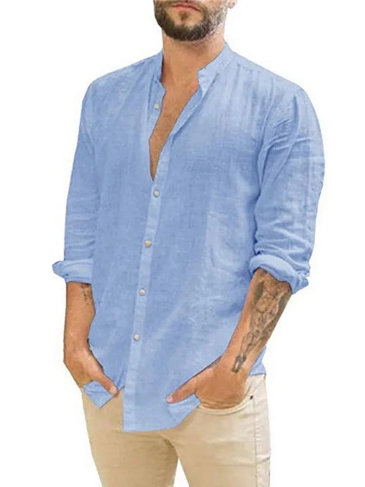 Men's Cotton Simple Plain Shirts