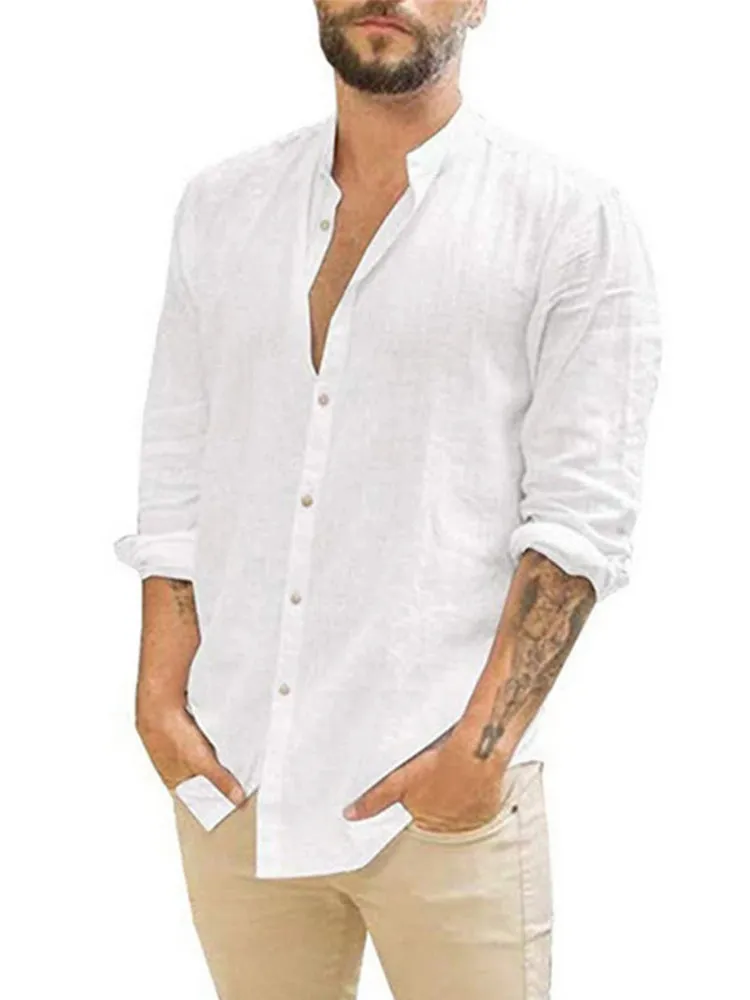 Men's Cotton Simple Plain Shirts