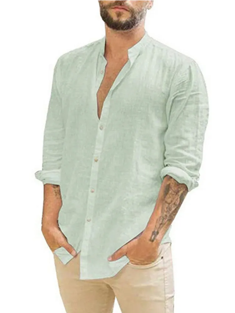 Men's Cotton Simple Plain Shirts