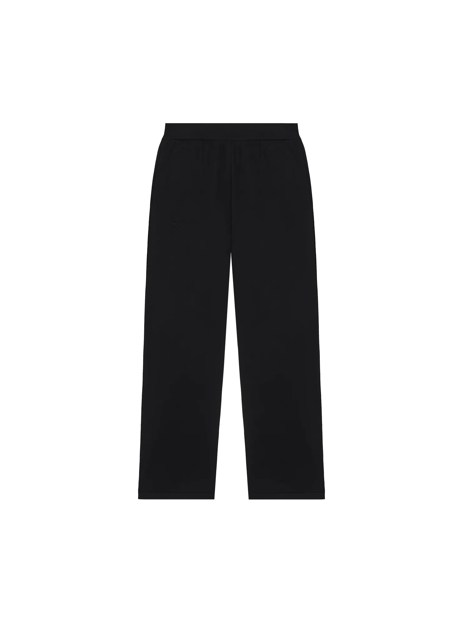 Mens DNA Knitted Straight Leg Track Pants—black