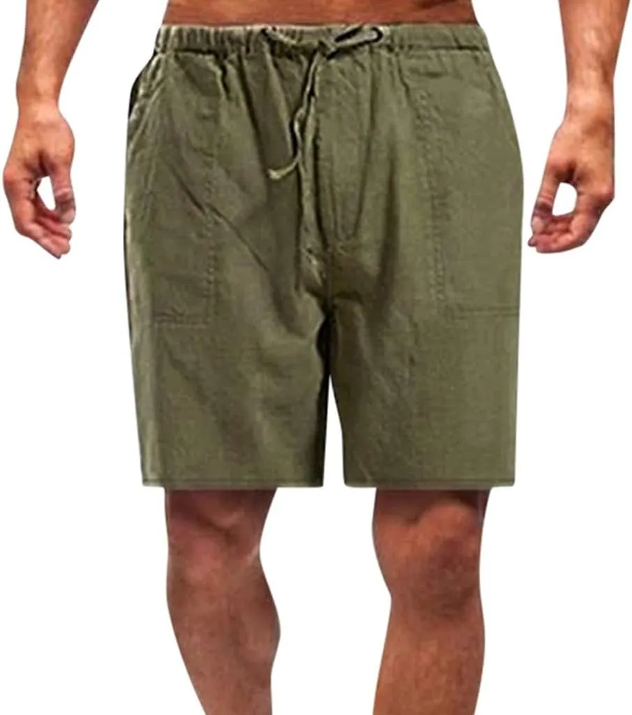 Mens Shorts Casual Men's Sports Shorts Beach Shorts Casual Cotton Linen Shorts Men Short Men Casual Fishing Shorts
