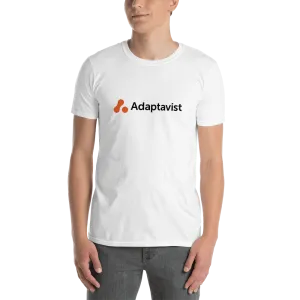Men's White Adaptavist Simple Logo Design T-Shirt CB1
