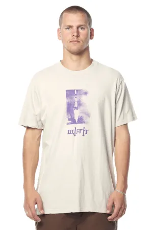 MISFIT WORE TORN 50/50 SS TEE - PIGMENT LIGHT GREY