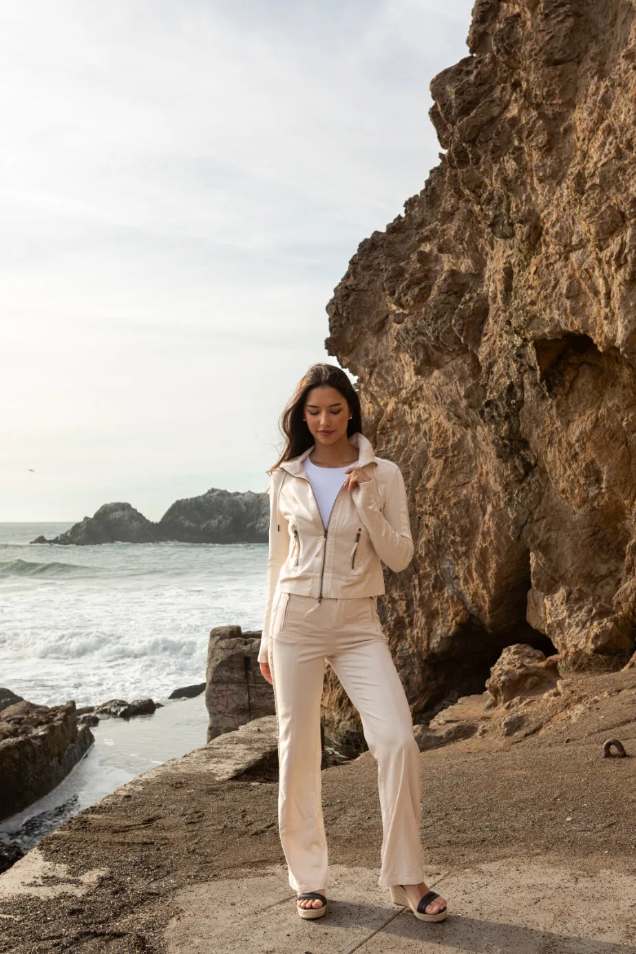 Monaco Stretch Viscose Track Pant