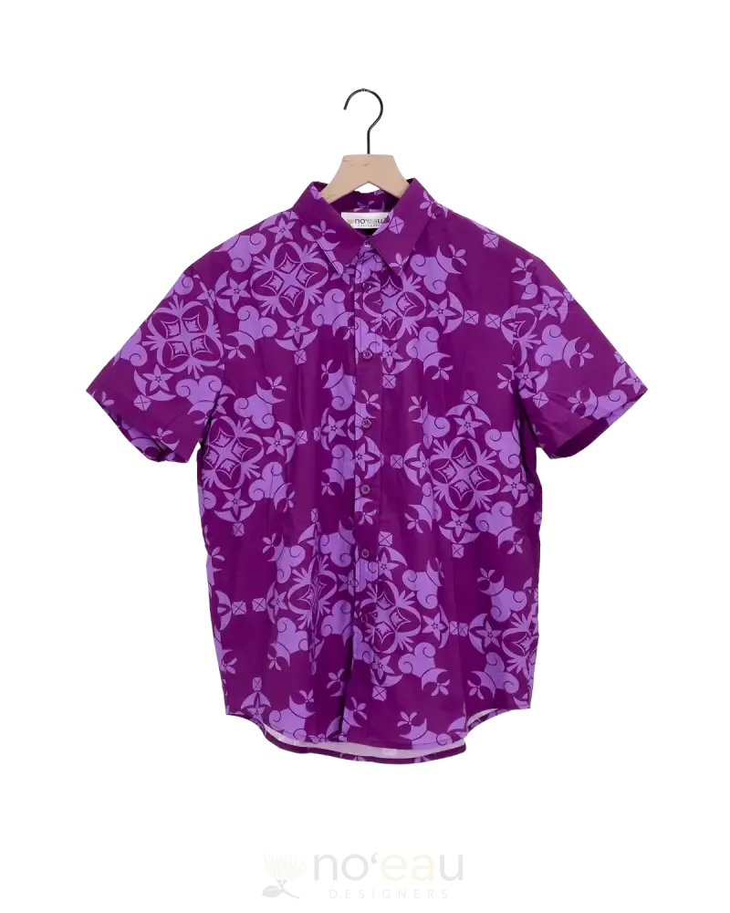 NOEAU - Pua kalaunu Purple Aloha Shirt