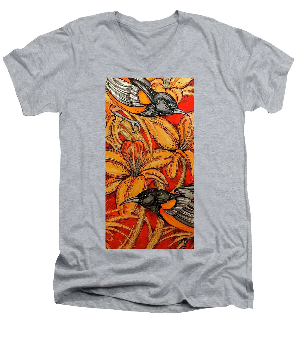 Oriole Pair - Men's V-Neck T-Shirt