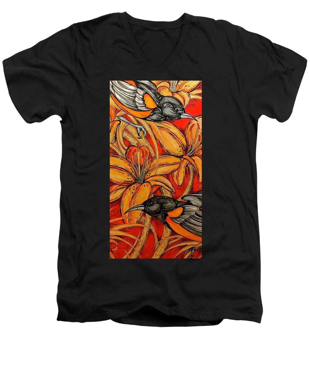 Oriole Pair - Men's V-Neck T-Shirt