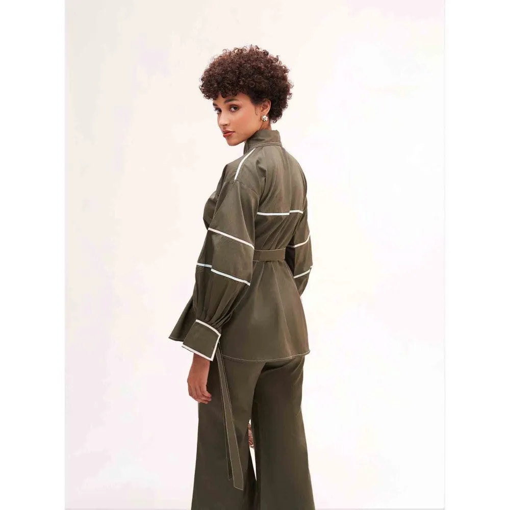 Our Love Bianca Army Green Shirt (Set of 2)