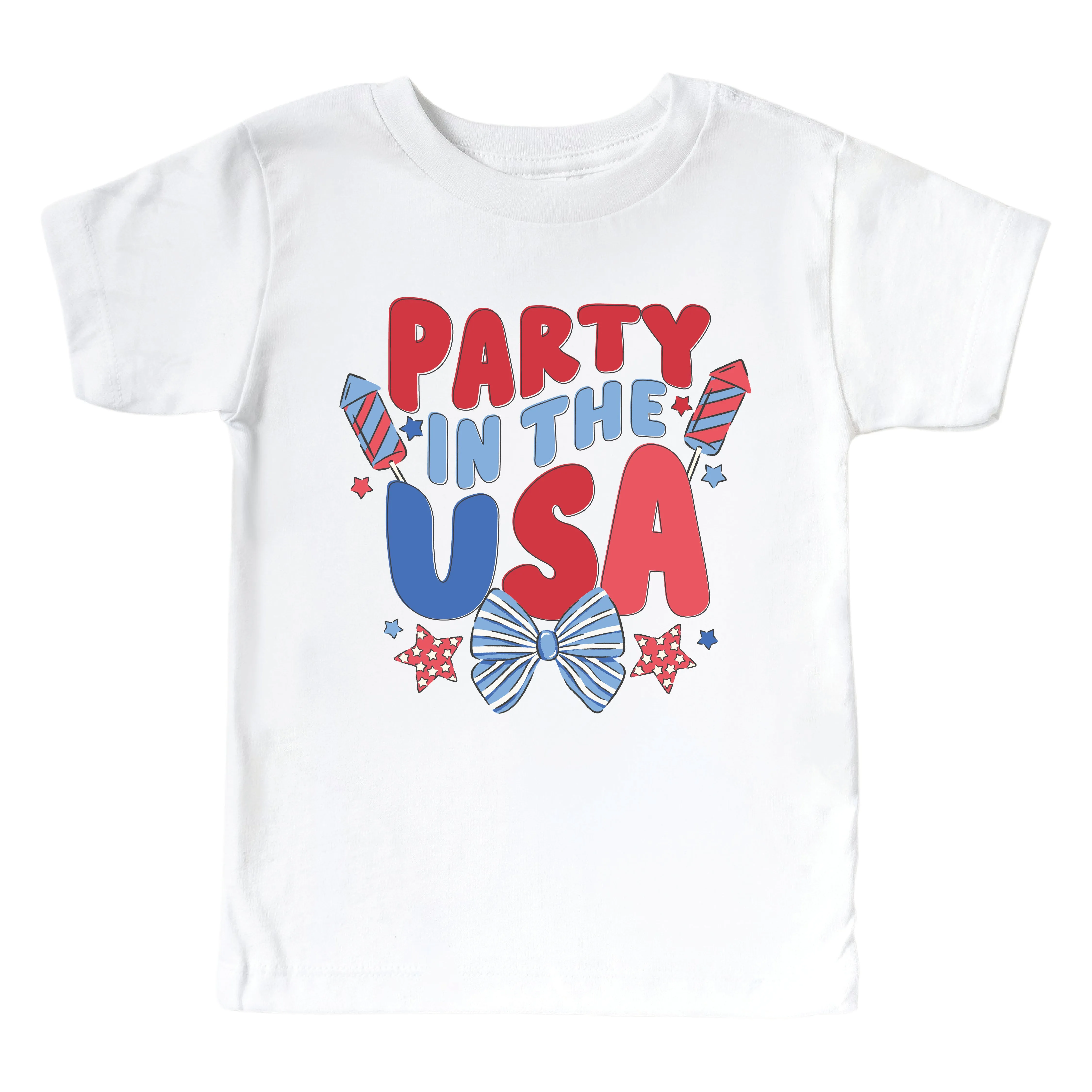 Party in the USA Kids Graphic Tee | White