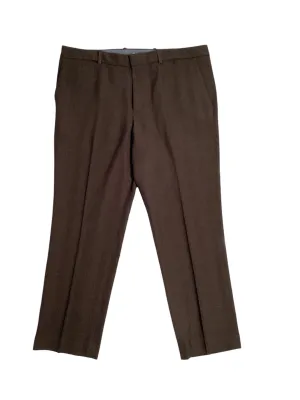 Perry Ellis Portfolio Modern Fit Mens Stretch Dress Pants Major Brown 30 x 30